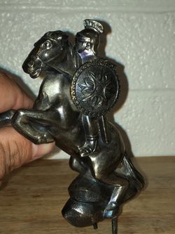 Metal Spartan statue