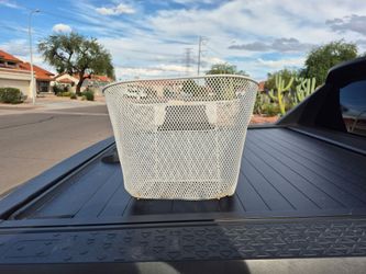 White Metal Mesh Bike Basket