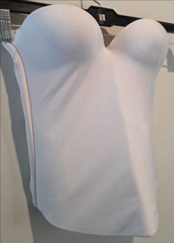 David’s Bridal Strapless Satin Bustier Corset Bridal Shapewear Top White - 36B