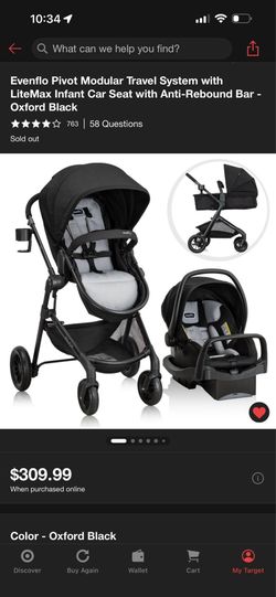 Evenflo® Pivot® Modular Travel System with lite max car seat