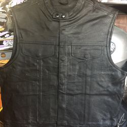Club Style Leather Vest New $85