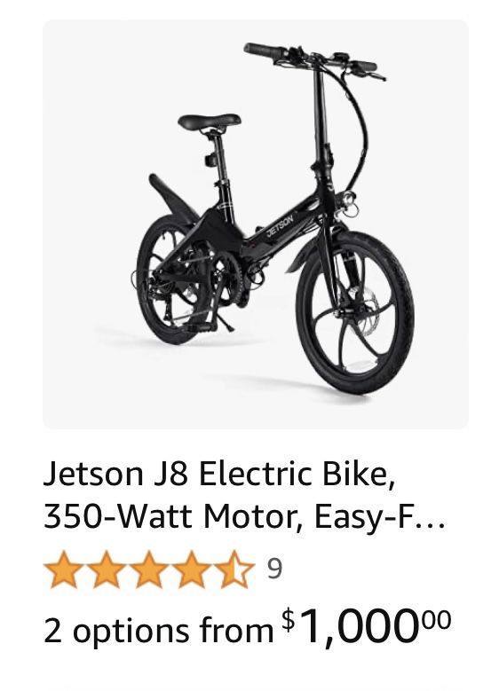 Jetson J8 Electric Bike (Black)