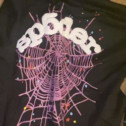 Black web sp5der hoodie