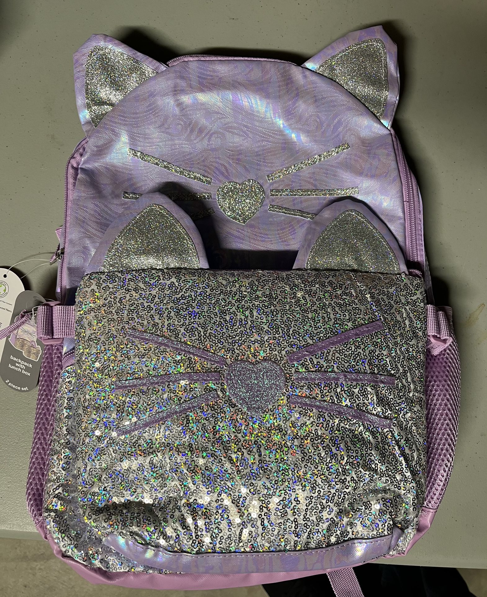 Kitty Backpack w/lunch box
