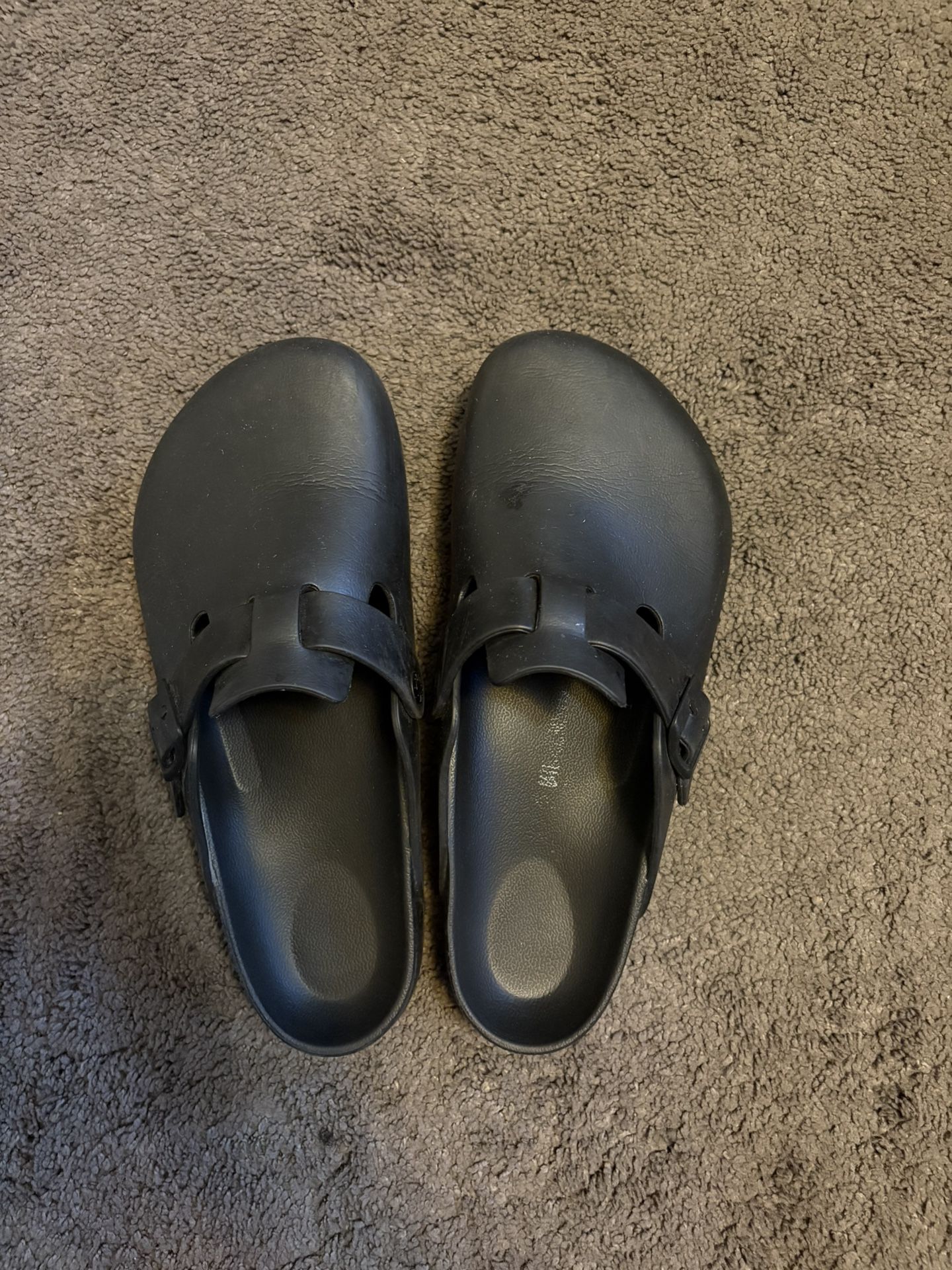 Birkenstock Black Rubber Clogs Sz.42