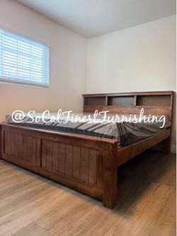 New King bed with mattress foam
