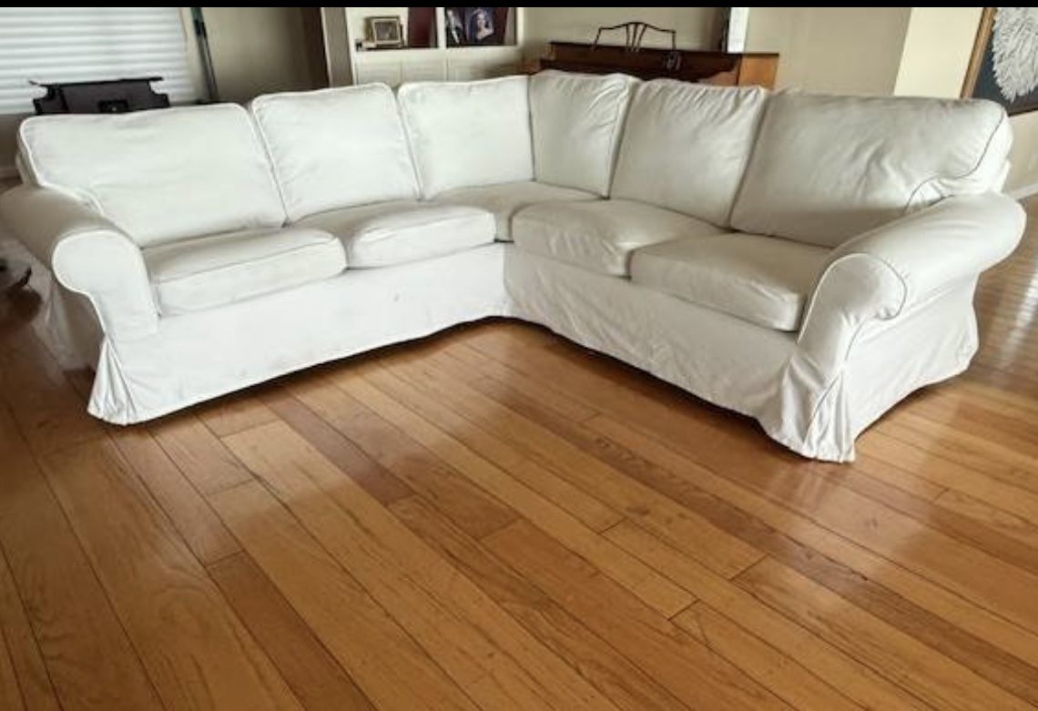 Lightly Used IKEA UPPLAND Sectional Couch (White)