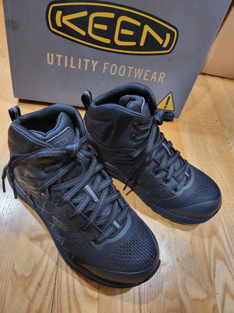 KEEN Utility Women's Vista Energy Mid Height Composite Toe Work Shoe 7 M Black 