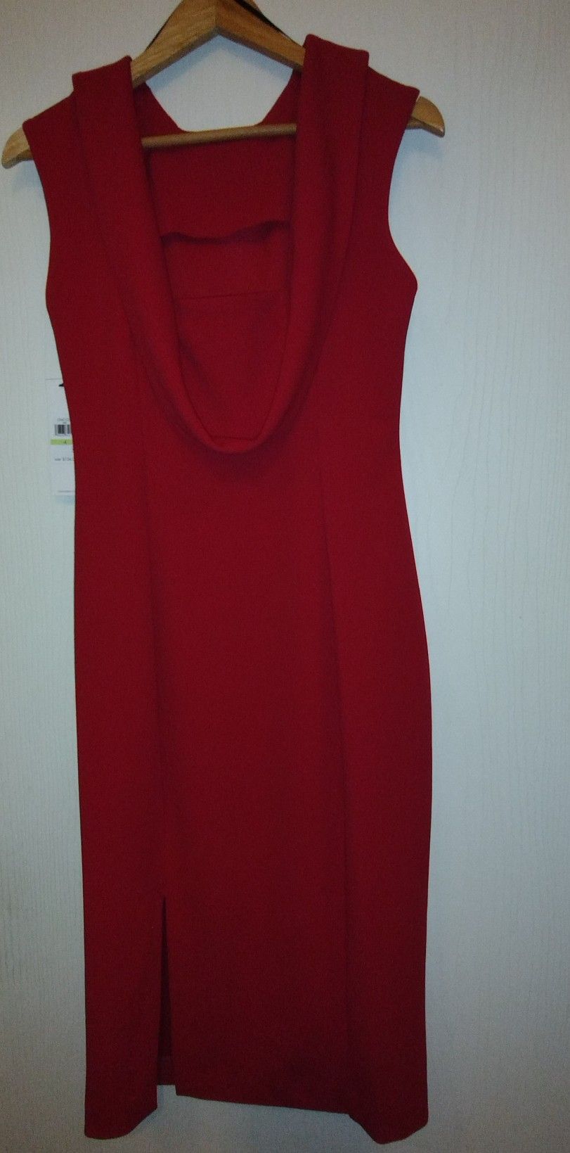 Calvin Klein Red Cowl Neck Dress – Size 4 – NEW w/ Tags