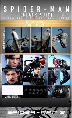 1/6 Hot Toys MMS728 Spider-Man 3 Black Suit Deluxe Version