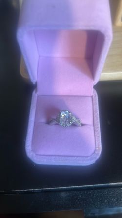14K Gold 2ct Oval Twisted Moissanite Ring