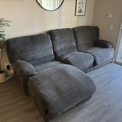 Reclining Couch - Bob’s Furniture, Navy Blue