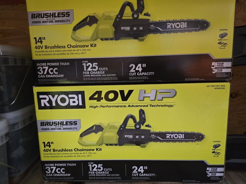 Ryobi 40 V Chainsaw Brand New In The Box 