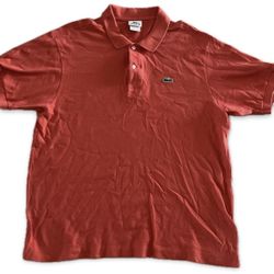 Lacoste Polo Mens XL 6 Red Short Sleeve Shirt Alligator Croc Logo