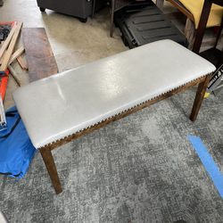 Wood Bench With Cushion Top 