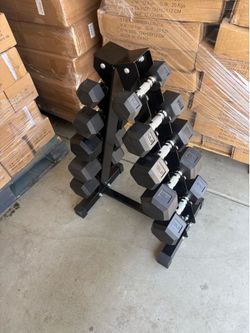 NEW Dumbbell Set & Rack 5-25 lbs 150 LBS, $175 ONLY Home Gym Equipment Weights Dumbbells