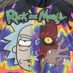 Men's Rick & Morty Members Only Hoodie Pullover - Sweatshirt Size Large