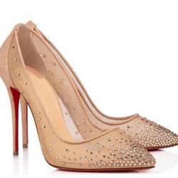 Rhinestone Red Bottom Heels