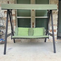 Porch Swing With Canopy Green Color