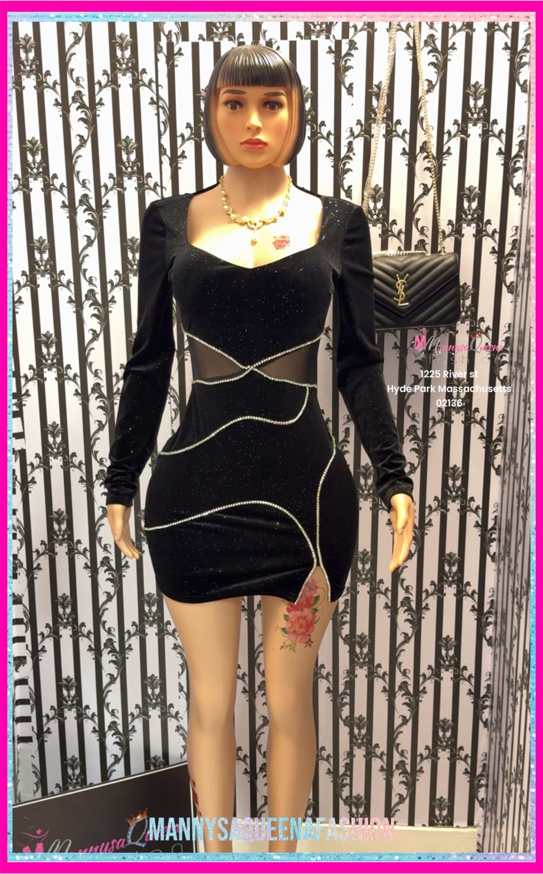 Basic Sexy Black Velvet Dress