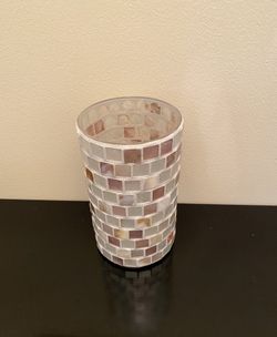 Mosaic Tile and Glass Candle Holder