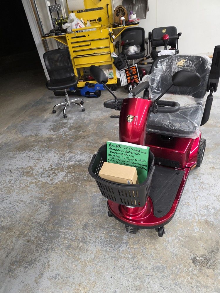 New 2023 Red Golden Companion Gc340 3wheel Mobility Scooter 