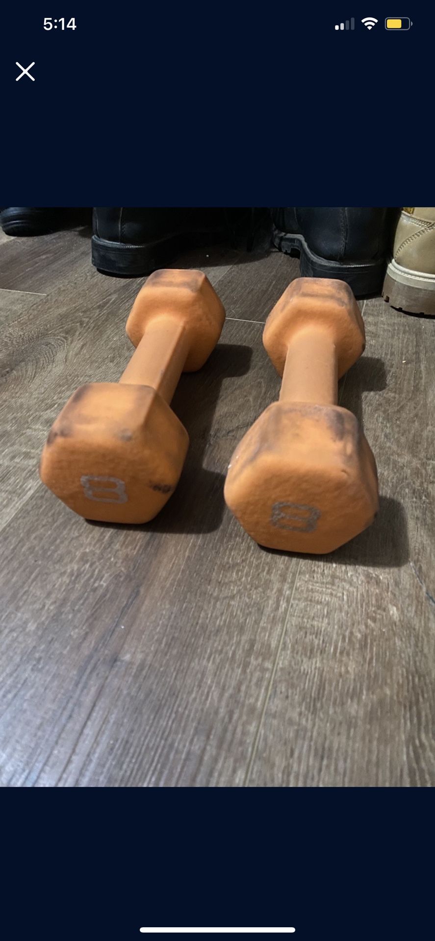 8 Pound Dumbbell $10!!! MAKE AN OFFER MOST GO WE ARE MOVING!!!!