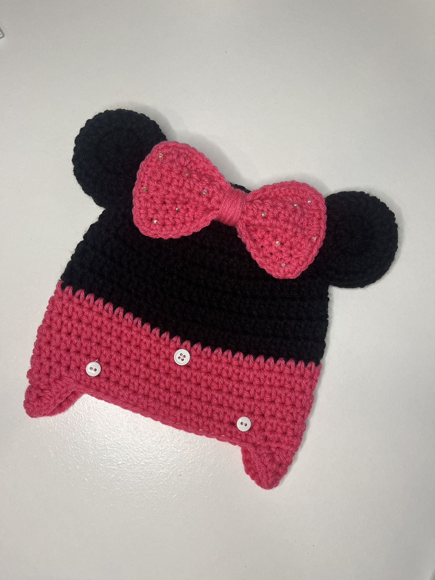 Minnie Mouse Crochet Hat (3-4 Y)