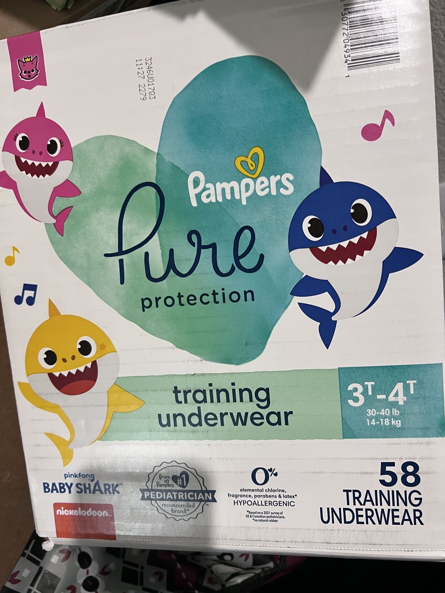 Pampers Pure Training Diaper 3T 4T Brand New