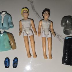 2 POLLY POCKET DOLLS WITH ACCESSORIES 