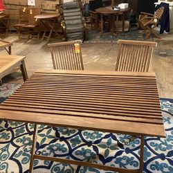 Midcentury Modern Teak Patio Dining Tables (new)