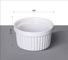Ceramic 8oz baking Ramekin 4in