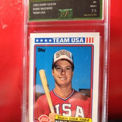 1992 Topps Mark McGwire Baseball Dairy Queen Team USA #1 EJE NM+ 7.5