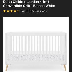 Unboxed 4-in-1 Delta Children Jordan Crib And Mattress