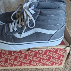 Vans Ward Hi Tops Gray Canvas Women's Size 6M