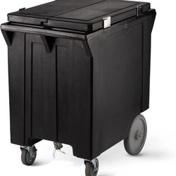 Carlisle IC222003 Black Cateraide 200 lb Mobile Ice Bin Caddy Cart