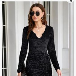 Women's Dress Size L Color Black