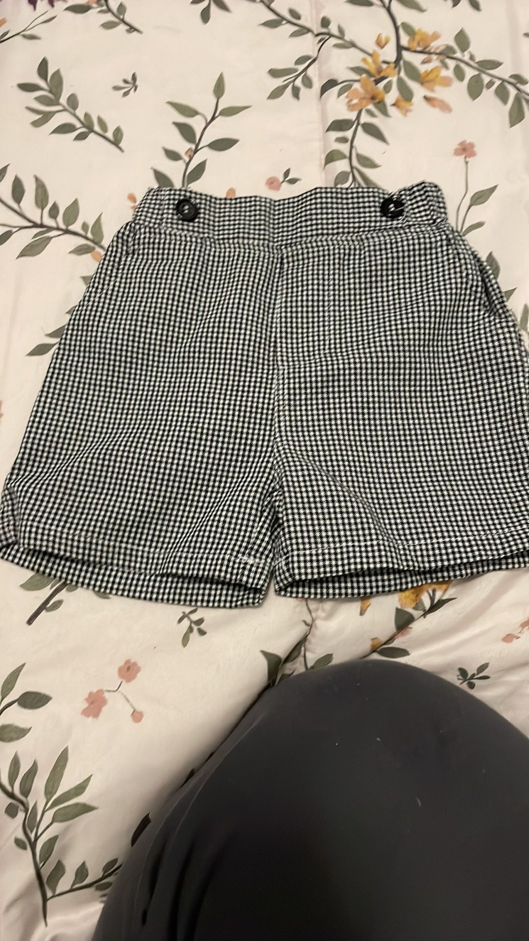 Black and White Checkered Shorts