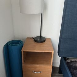 2 Nightstands + 2 Modern Table Lamps – $55
