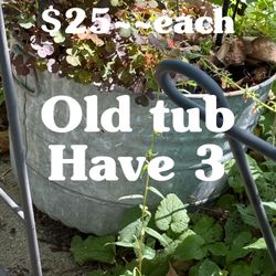 Tubs Have 3. $25 Each