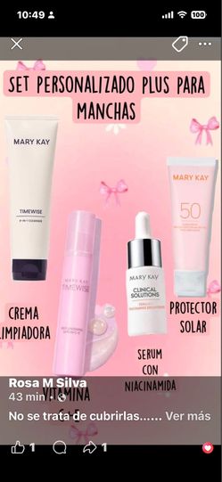 Juego Para las manchas Mary kay  $30 de descuento llamame