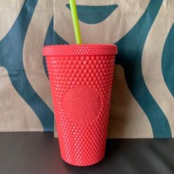 2022 'Dragonfruit' Studded Coral PinkTumbler (Grande)