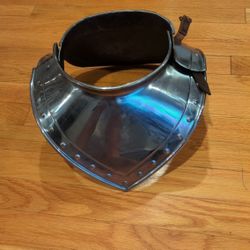 Polished Steel Gorget - Neck Armor for LARP/SCA/Cosplay
