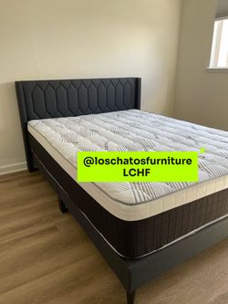 Queen size bed frame and mattress