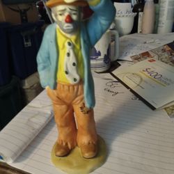 Emmett Kelly Bisque Figurine 9 In