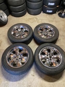 Bridgestone Dueler H/L Alenza 275/55R20 Tires on Chrome Wheels