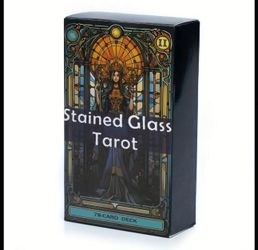 78pcs Stained Glass Tower Sign - Witt Series Stained Glass Art with Intricate Floral & Architectural Design, Vibrant Colors on Premium Cardstock for H