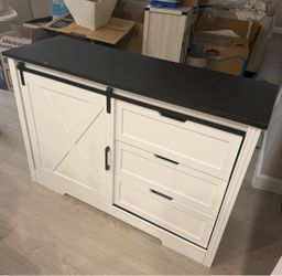 Storage Cabinet with Barn Door