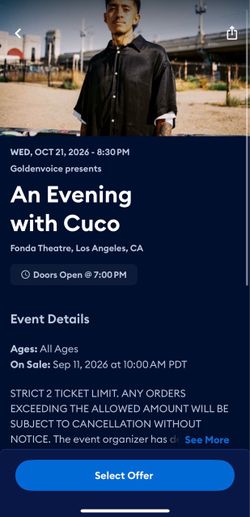Cuco Tickets Los Angeles