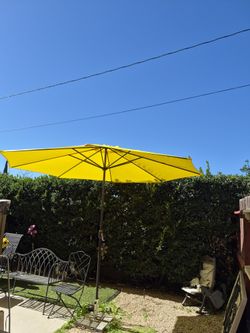 11" FT Market Umbrella Patio Color: Yellow Base Not Included 
